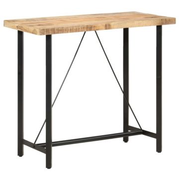 Gossi masa de bar, 120 x 58 x 107 cm, lemn de mango nefinisat