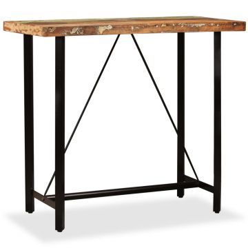 Gossi masa de bar, 120 x 60 x 107 cm, lemn masiv reciclat