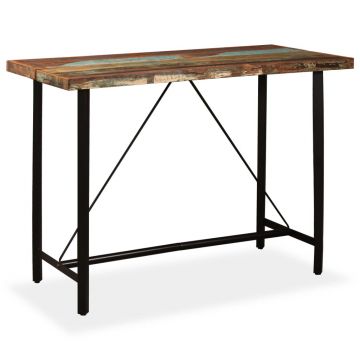 Gossi masa de bar, 150 x 70 x 107 cm, lemn masiv reciclat