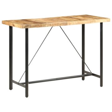 Gossi masa de bar, 150x70x107 cm, lemn de mango nefinisat