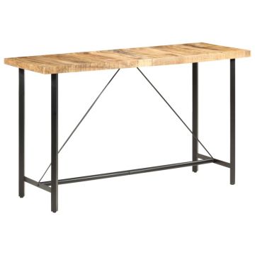 Gossi masa de bar, 180x70x107 cm, lemn de mango nefinisat