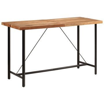 Gossi masa de bar 180x70x107 cm, lemn masiv de acacia si fier