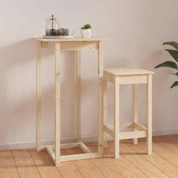 Gossi masa de bar, 60x60x110 cm, lemn masiv de pin