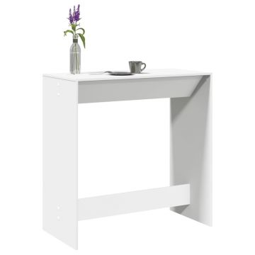 Gossi masa de bar, alb, 102x50x103,5 cm, lemn prelucrat