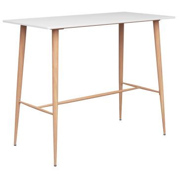 Gossi masa de bar, alb, 120 x 60 x 105 cm
