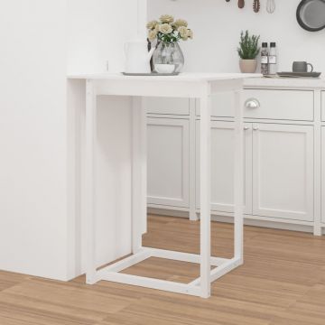 Gossi masa de bar, alb, 80x80x110 cm, lemn masiv de pin