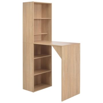 Gossi masa de bar cu dulap, stejar, 115 x 59 x 200 cm