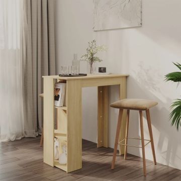 Gossi masa de bar cu raft, stejar sonoma, 102x50x103,5 cm, pal