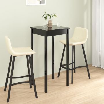 Gossi masa de bar din mdf, negru, 55 x 55 x 107 cm