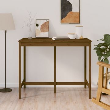 Gossi masa de bar, maro miere, 140x80x110 cm, lemn masiv de pin