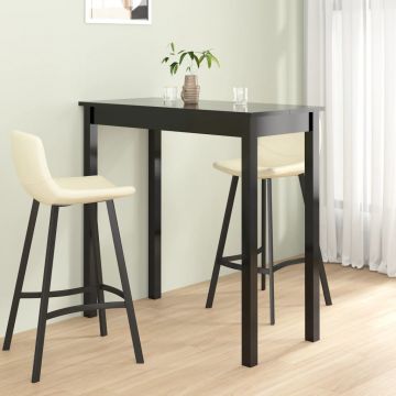 Gossi masa de bar mdf, negru, 115x55x107 cm