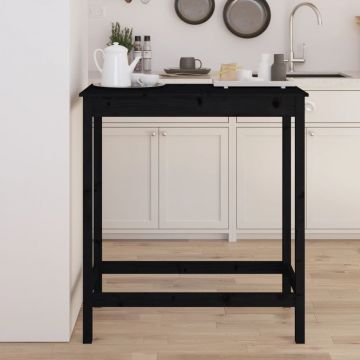 Gossi masa de bar, negru, 100x50x110 cm, lemn masiv de pin