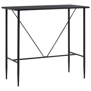 Gossi masa de bar, negru, 120 x 60 x 110 cm, mdf