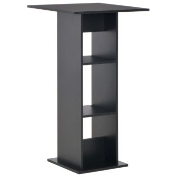 Gossi masa de bar, negru, 60 x 60 x 110 cm