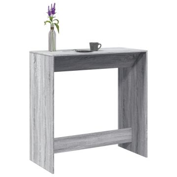 Gossi masa de bar, sonoma gri, 102x50x103,5 cm, lemn prelucrat