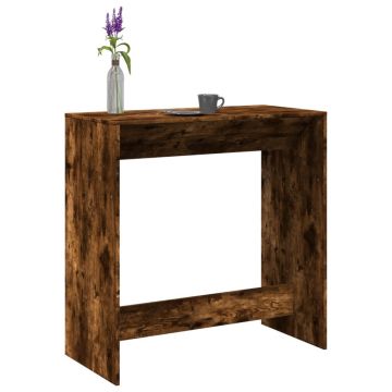 Gossi masa de bar, stejar fumuriu, 102x50x103,5 cm, lemn prelucrat
