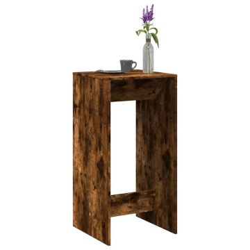 Gossi masa de bar, stejar fumuriu, 51x50x103,5 cm, lemn prelucrat