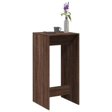 Gossi masa de bar, stejar maro, 51x50x103,5 cm, lemn prelucrat
