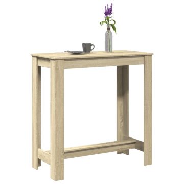 Gossi masa de bar, stejar sonoma, 102x50x103,5 cm, lemn prelucrat