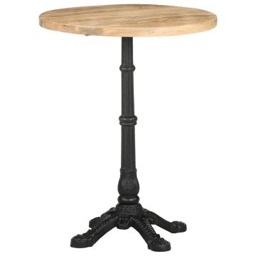 Gossi masa de bistro, Ø60 x 76 cm, lemn de mango brut