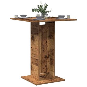 Gossi masa de bistro, lemn vechi, 60 x 60 x 75 cm, pal