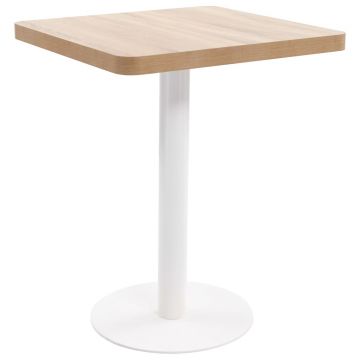 Gossi masa de bistro, maro deschis, 60 x 60 cm, mdf