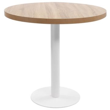 Gossi masa de bistro, maro deschis, 80 cm, mdf