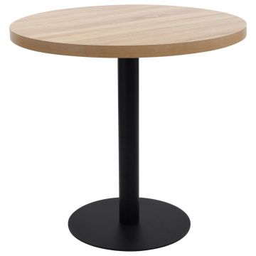 Gossi masa de bistro, maro deschis, 80 cm, mdf