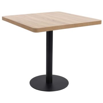 Gossi masa de bistro, maro deschis, 80 x 80 cm, mdf