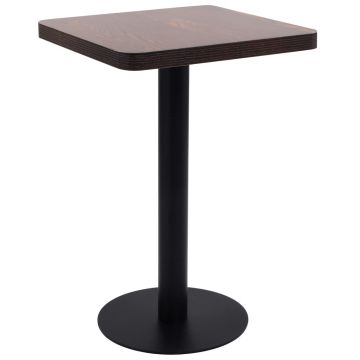 Gossi masa de bistro, maro inchis, 50 x 50 cm, mdf