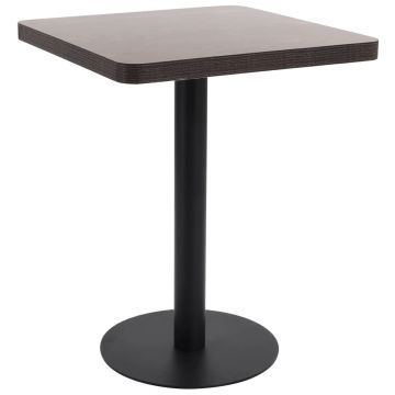 Gossi masa de bistro, maro inchis, 60 x 60 cm, mdf