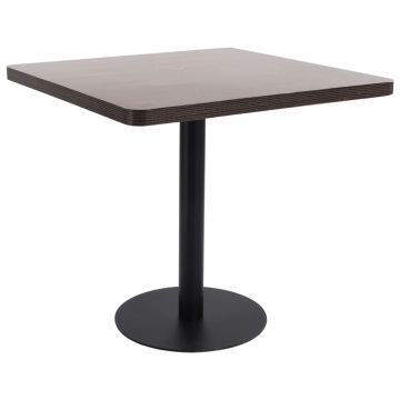 Gossi masa de bistro, maro inchis, 80 x 80 cm, mdf