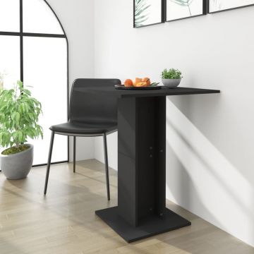 Gossi masa de bistro, negru, 60 x 60 x 75 cm, lemn prelucrat