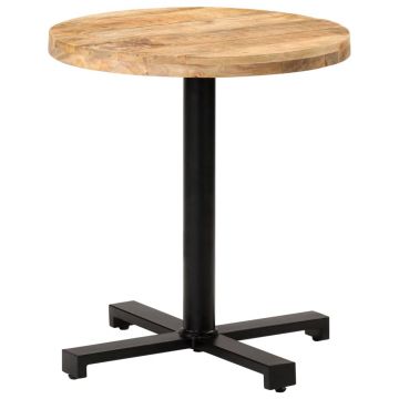 Gossi masa de bistro rotunda, Ø70 x 75 cm, lemn de mango brut