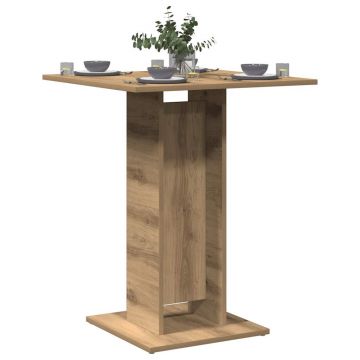 Gossi masa de bistro, stejar artizanal, 60 x 60 x 75 cm, pal