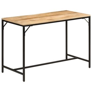 Gossi masa de bucatarie, 110x55x75 cm, lemn masiv mango brut si fier