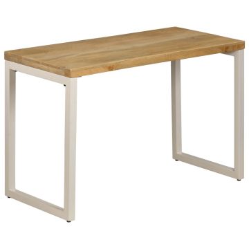 Gossi masa de bucatarie, 115x55x76 cm, lemn masiv de mango si otel