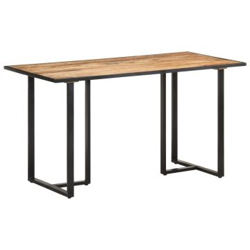 Gossi masa de bucatarie, 140 cm, lemn de mango brut