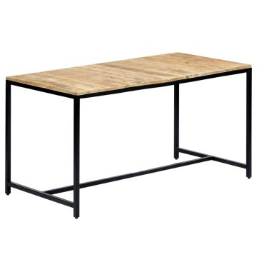 Gossi masa de bucatarie, 140 x 70 x 75 cm, lemn masiv de mango brut