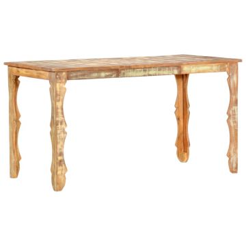 Gossi masa de bucatarie, 140 x 70 x 76 cm, lemn masiv reciclat