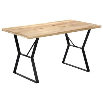 Gossi masa de bucatarie, 140 x 80 x 76 cm, lemn masiv de mango