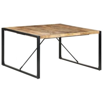 Gossi masa de bucatarie, 140x140x75 cm, lemn de mango nefinisat