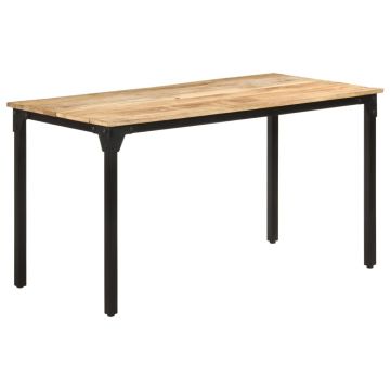 Gossi masa de bucatarie, 140x70x76 cm, lemn de mango nefinisat