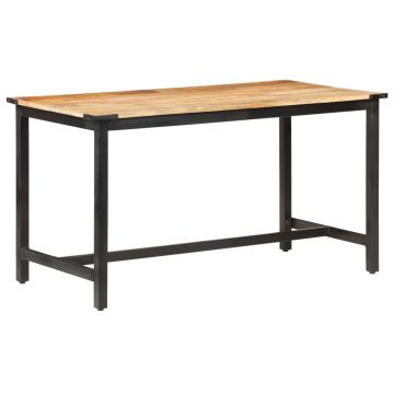 Gossi masa de bucatarie, 140x70x76 cm, lemn masiv de mango nefinisat