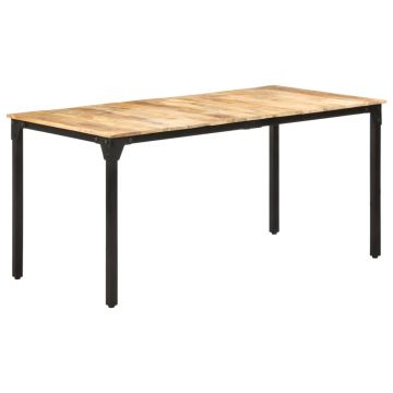 Gossi masa de bucatarie, 160x80x76 cm, lemn de mango nefinisat