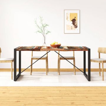 Gossi masa de bucatarie, 180 cm, lemn masiv reciclat,