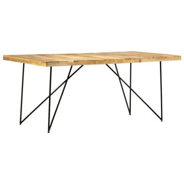 Gossi masa de bucatarie, 180 x 90 x 76 cm, lemn masiv de mango