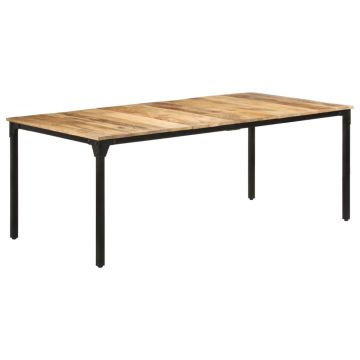 Gossi masa de bucatarie, 200x100x76 cm, lemn de mango nefinisat