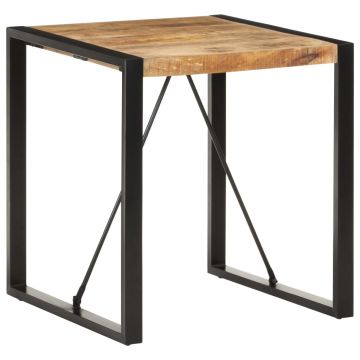 Gossi masa de bucatarie, 70x70x75 cm, lemn masiv de mango nefinisat
