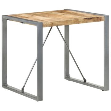Gossi masa de bucatarie, 80 x 80 x 75 cm, lemn de mango nefinisat